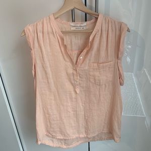 Scotch & Soda Sleeveless Linen Shirt Blouse